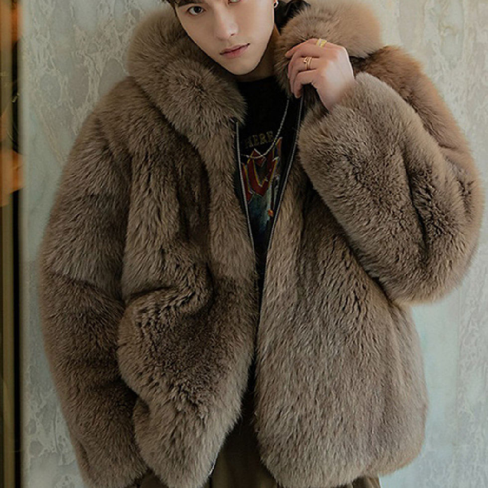 Indexkép: Men's Imitation Fox With Plush Fur Coat