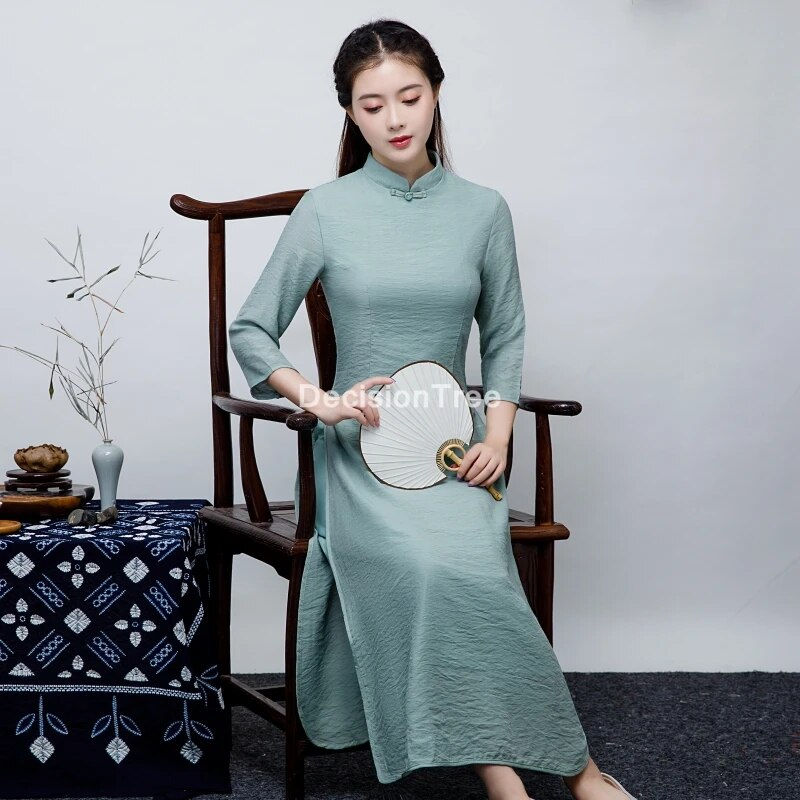 Thumbnail: 2022 vietnam style dress vietnam aodai vietnam traditional dress chiffon cheong