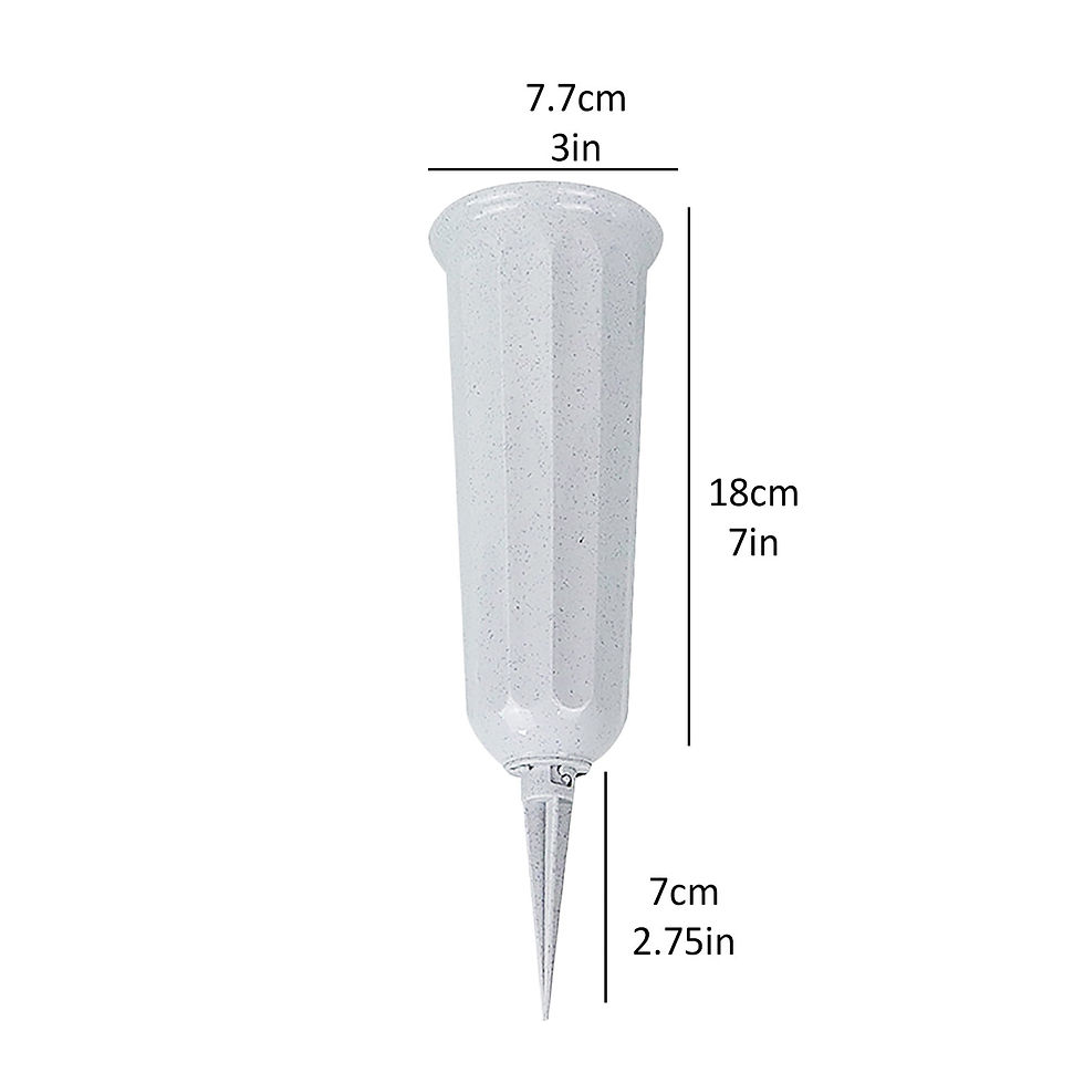 Thumbnail: Free Shipping Items Cemetery Flower Vase Memorial Floral Vase With-stake Plasti