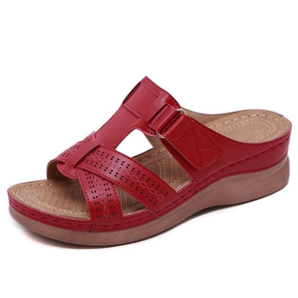 Thumbnail: Summer Women Wedge Sandals Premium Orthopedic Open Toe Sandals Vintage Anti-Sli