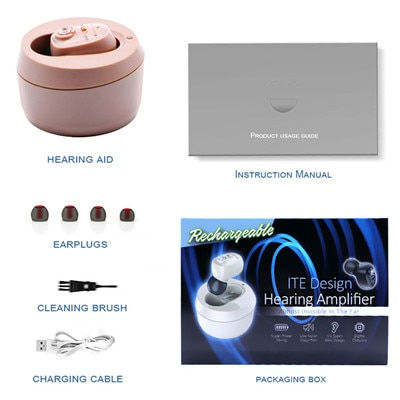 Miniaturebillede: Hearing Aid Rechargeable Invisible Digital Sound Amplifier for Deafness Wireles