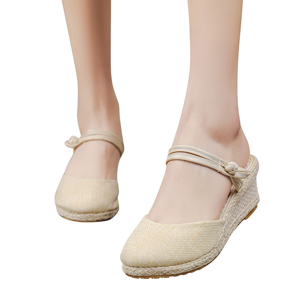 Miniatiūra: Women Summer Round Toe Sandals Solid Casual Wedges Shoes For Women