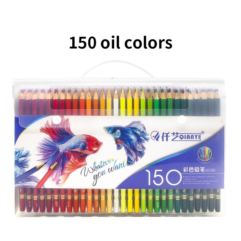 Miniature : 48/120/160/150/180 Professional Oil Color Pencil Soft Wood Watercolor crayon de