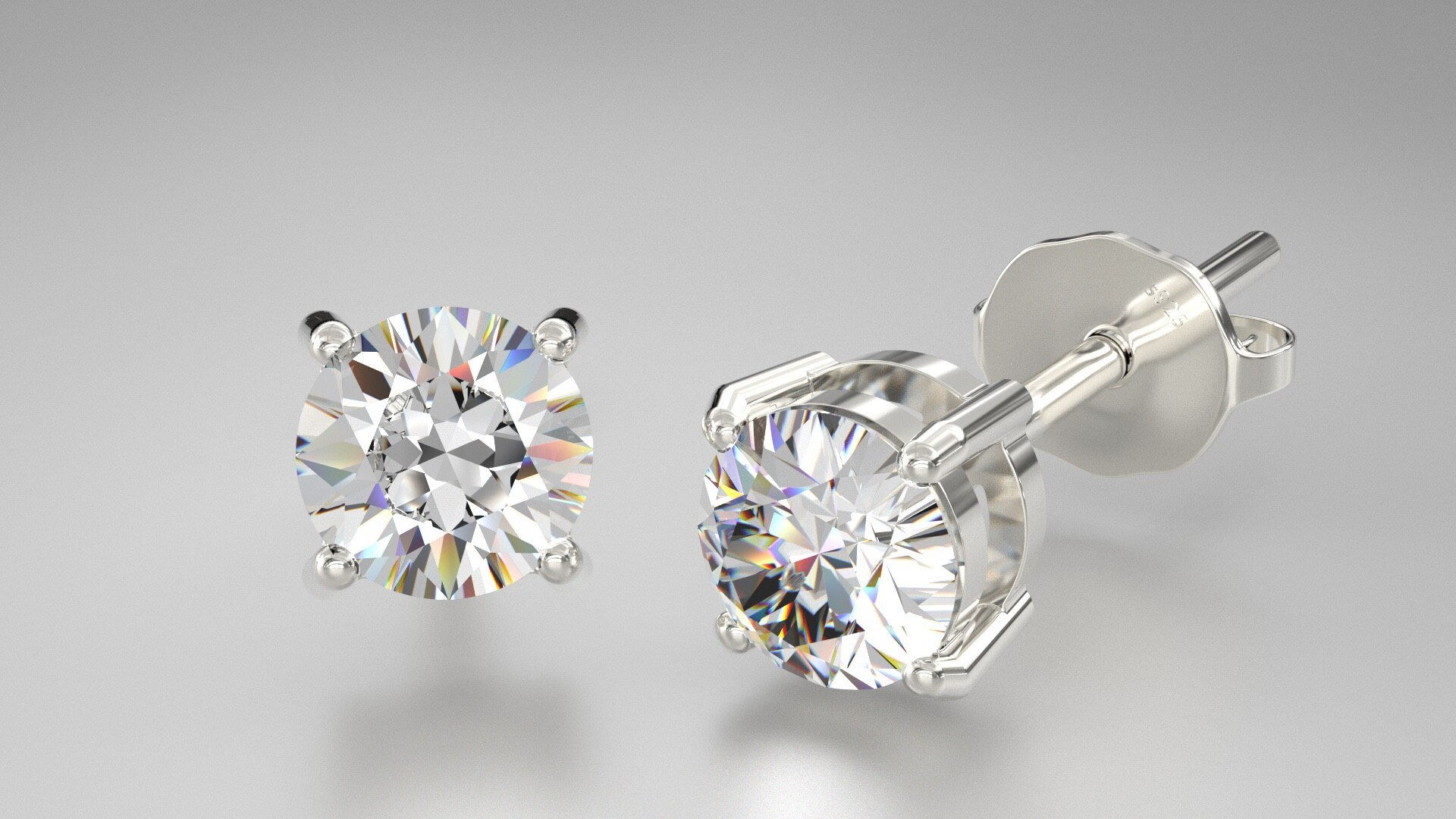 2021 New Top Luxury 3/4/5MM 0.5 Carat D Color Moissanite Earrings 925 Sterling