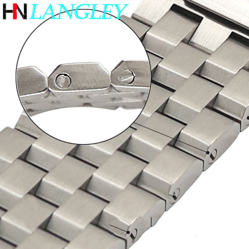 Thumbnail: LANGLEY Watch Band Premium Solid Stainless Steel Watch Bracelet Straps Men Wris