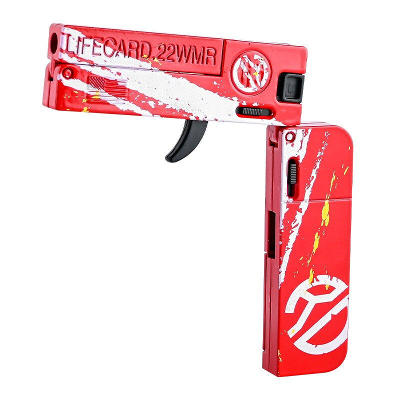 Thumbnail: 2.0 Upgraded Lifecard Alloy Folding Gun Toy Soft Bullet Blaster Shooting Model