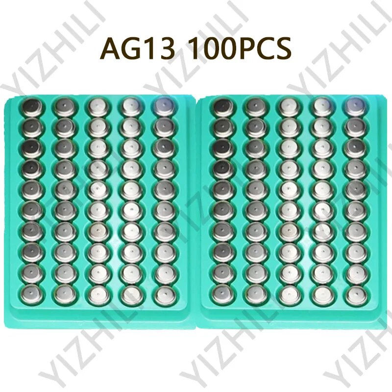 New 50pcs LR44 AG13 Cell Coin Watches Battery L1154 357 SR44 1.5V Alkaline But