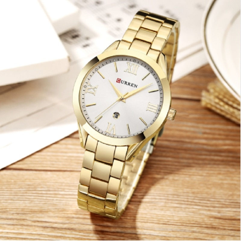 Miniaturbild: CURREN Gold Watch Women Watches Ladies 9007 Steel Women's Bracelet Watches Fema
