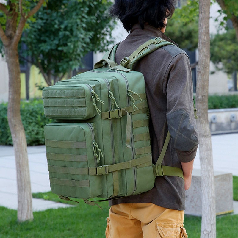 Thumbnail: Men Army Military Tactical Backpack 900D Polyester 45L 3P Softback Outdoor Wate
