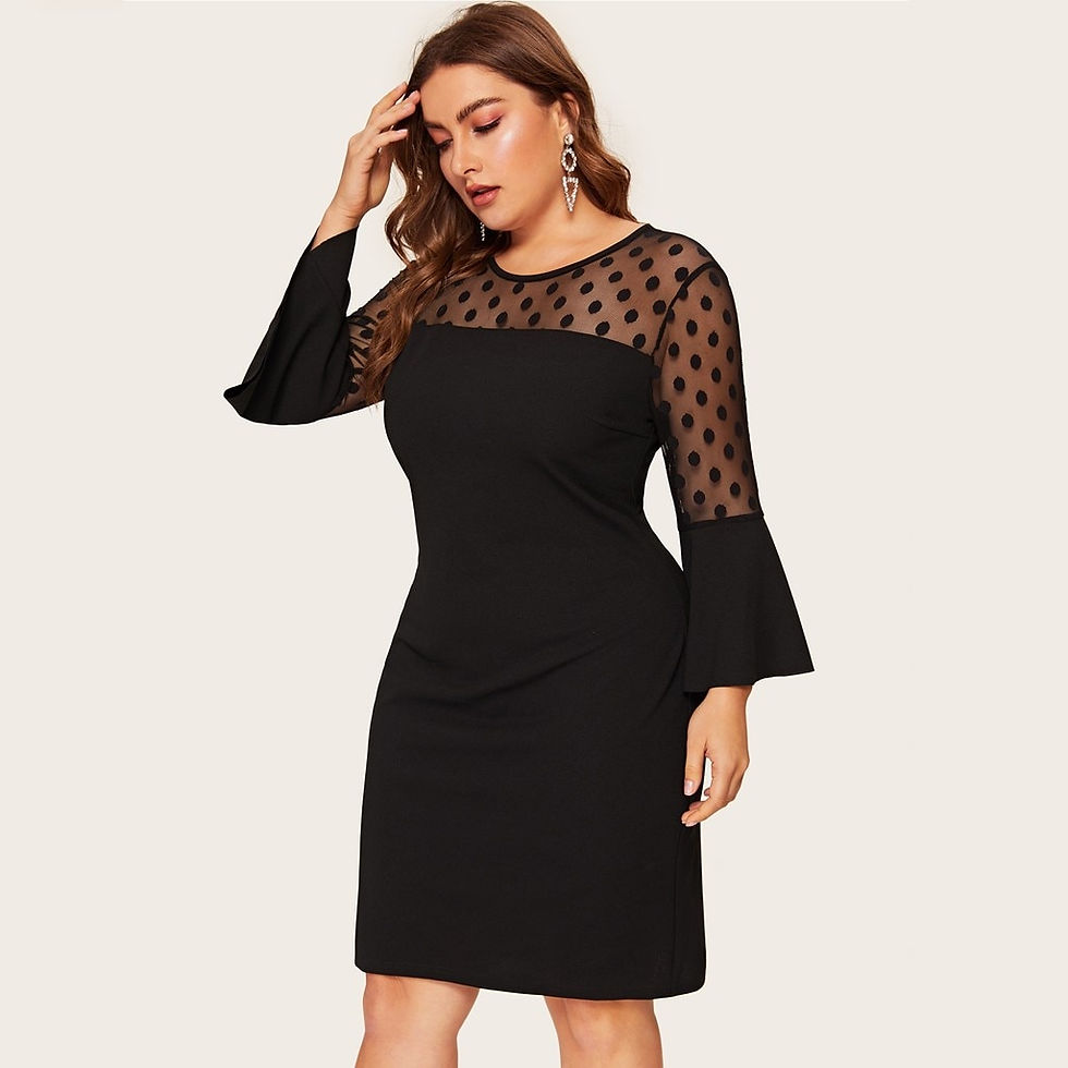 Thumbnail: Women dress Casual Plus Size Solid Color Sexy Elegant loose Mini dresses Female