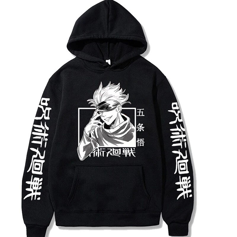 Thumbnail: Japan Anime Jujutsu Kaisen Gojo Satoru Plus Size Hoodie Men Women Sweatshirt Ca
