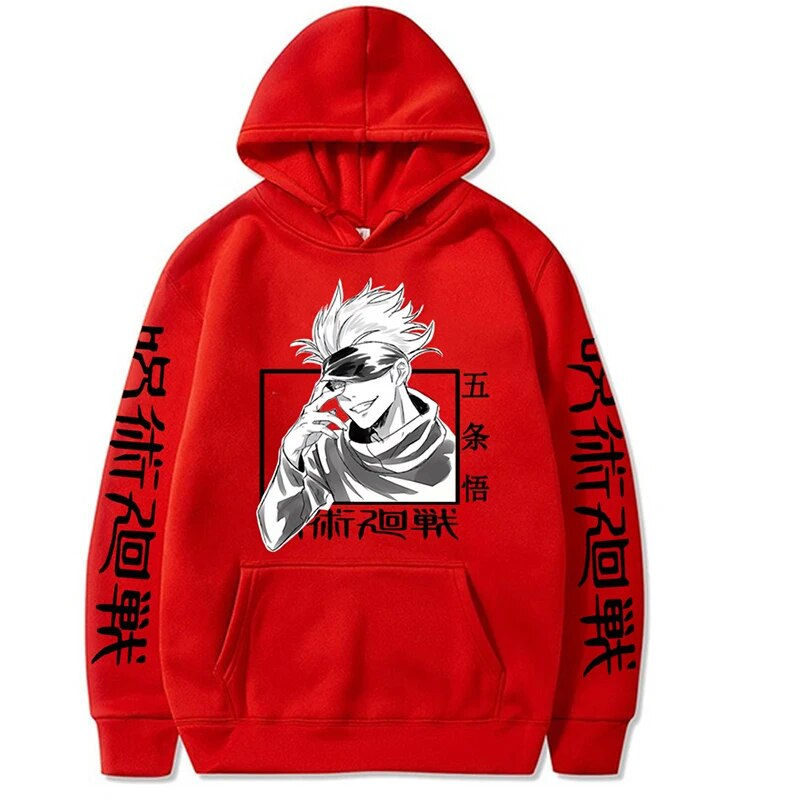 Thumbnail: Japan Anime Jujutsu Kaisen Gojo Satoru Plus Size Hoodie Men Women Sweatshirt Ca