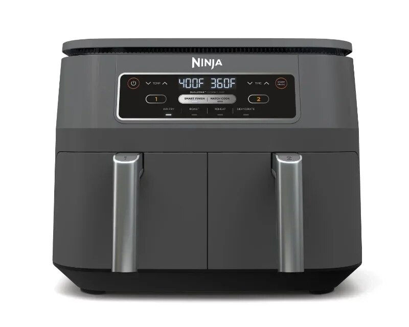 8 Qt 4-in-1 Air Fryer with 2-Basket, featuring DualZone™ Technology, DZ100WM