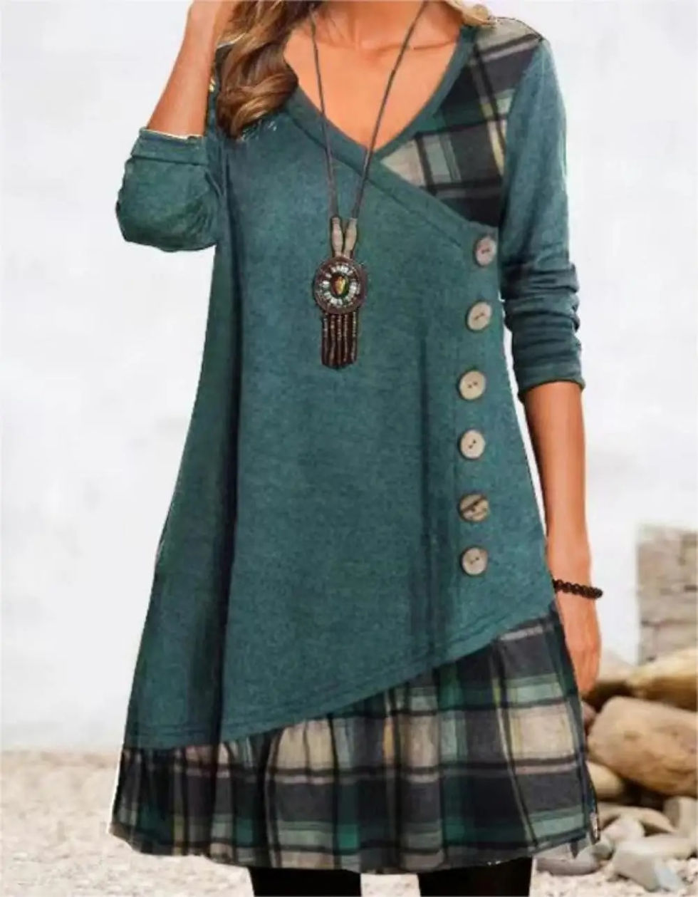 Thumbnail: Dresses for Women European and American autumn and Winter Elegant Everyday Loos