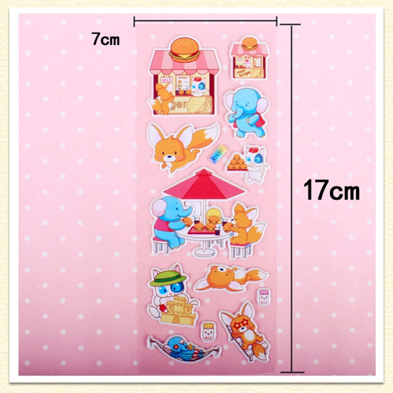 Thumbnail: 3D Cartoon Puffy Stickers 40/20 Different Sheets Kids Boys Girls Reward Bulk As