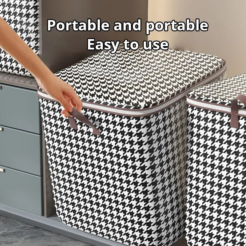Thumbnail: 1Pc Futon Storage Bag Non-Woven Fabrics Transparent Visual Window for Quilt Sto
