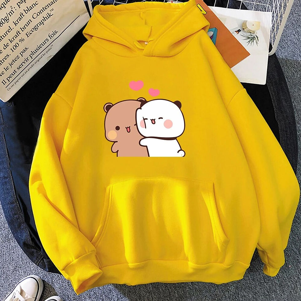 Thumbnail: Cartoon Panda Bubu And Dudu Women Plus Size Hoodie Sweatshirt Kawaii Harajuku R