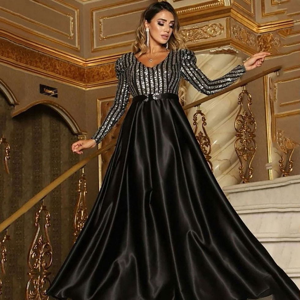Thumbnail: Hi Shy Bridal Exquisite Evening Dresses Chiffon V-Neck Floor-Length A-LINE Long