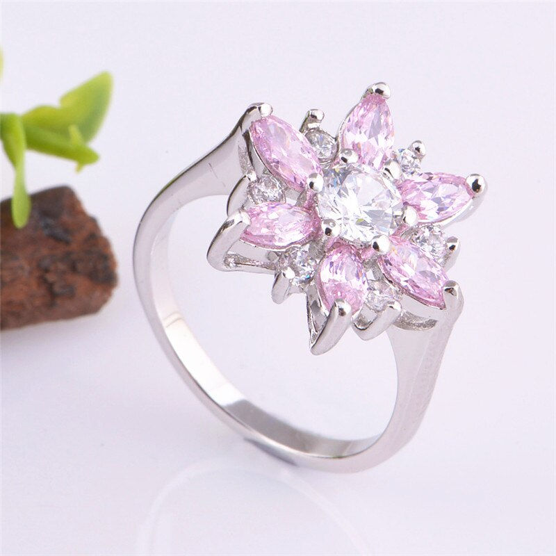 Thumbnail: US STOCK Uloveido Mystic Ring Modern Jewelry Crystal Engagement Ring for