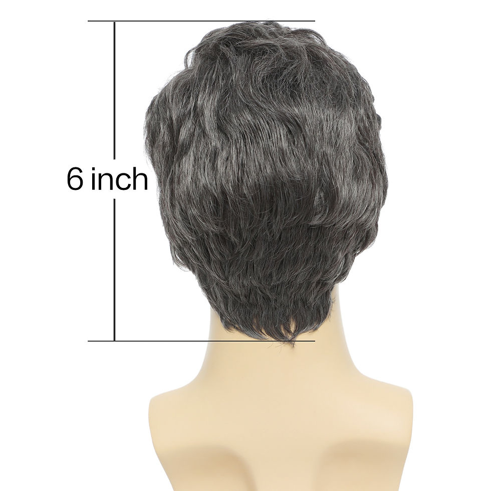 Thumbnail: BCHR Men's Wigs Short Mens Grey Wig Layered Natural Hair Costume Halloween Heat