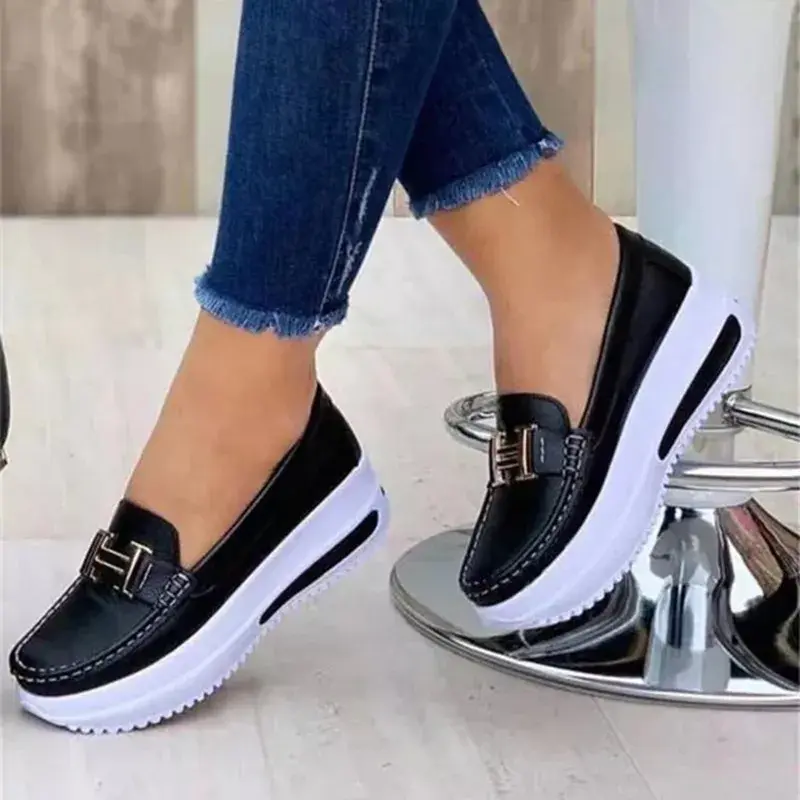 Thumbnail: 2023 Spring New Platform Comfortable Women Sneakers Fashion Thick Bottem Casual