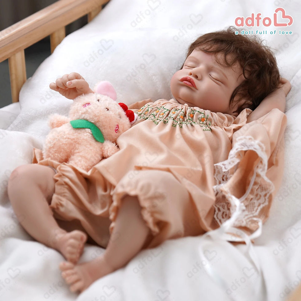 Thumbnail: ADFO 51cm Bebe Reborn Dolls Sleeping Rosalie with Rooted Eyelashes Lifelike New