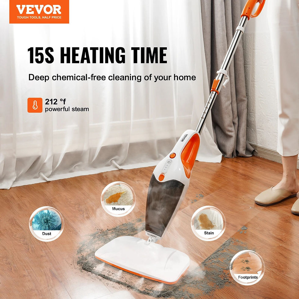 Miniatura: VEVOR Steam Mop Cleaner 5-in-1 High Temperature Steam Cleaner Multipurpose Floo