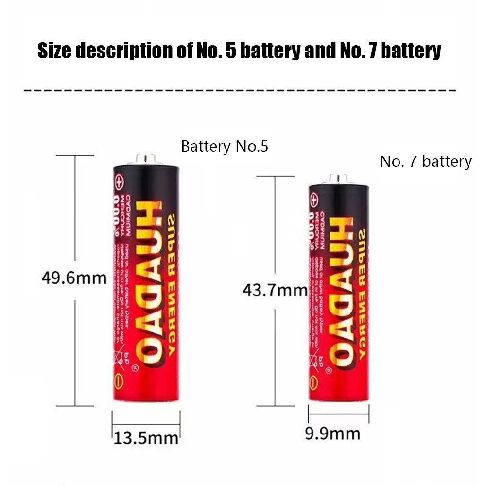 Huadao 1.5V AAA Disposable Alkaline Dry Battery for Led Light Toy Mp3 Camera Fl