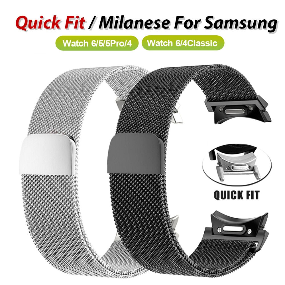 Magnetic Stainless Steel Band for Samsung Galaxy 6 Classic 47mm 43mm 5 Pro 45mm