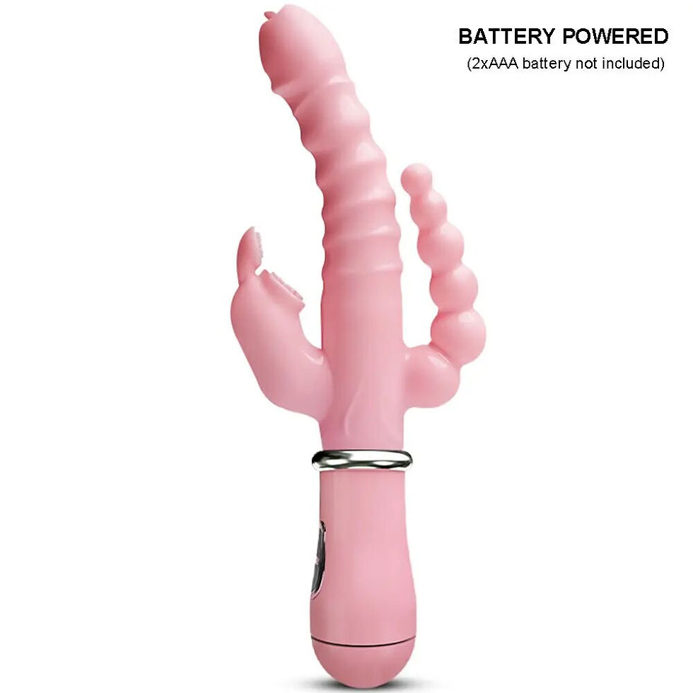 Thumbnail: 3 In 1 Dildo Vibrator Tongue Licking Rabbit Patting G Spot Clit Vagina Stimulat