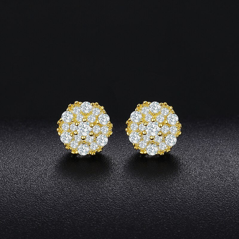 Thumbnail: Unisex Fine Jewelry Moissanite Earrings For Women 925  Stud Earrings Moissanite