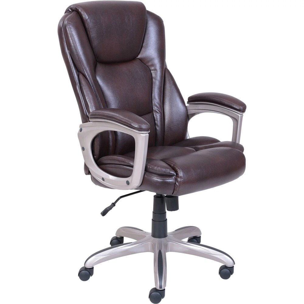 Serta Heavy-Duty Bonded Leather Commercial Office Chair with Memory Foam, 350 l