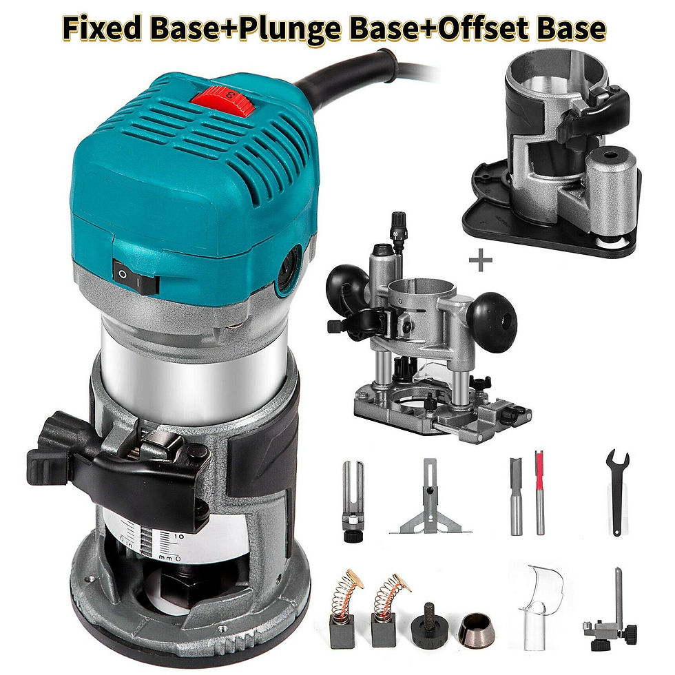 Thumbnail: VEVOR Wood Router Wood Trimmer Machine Electric Hand Trimmer 30000RPM Power Car