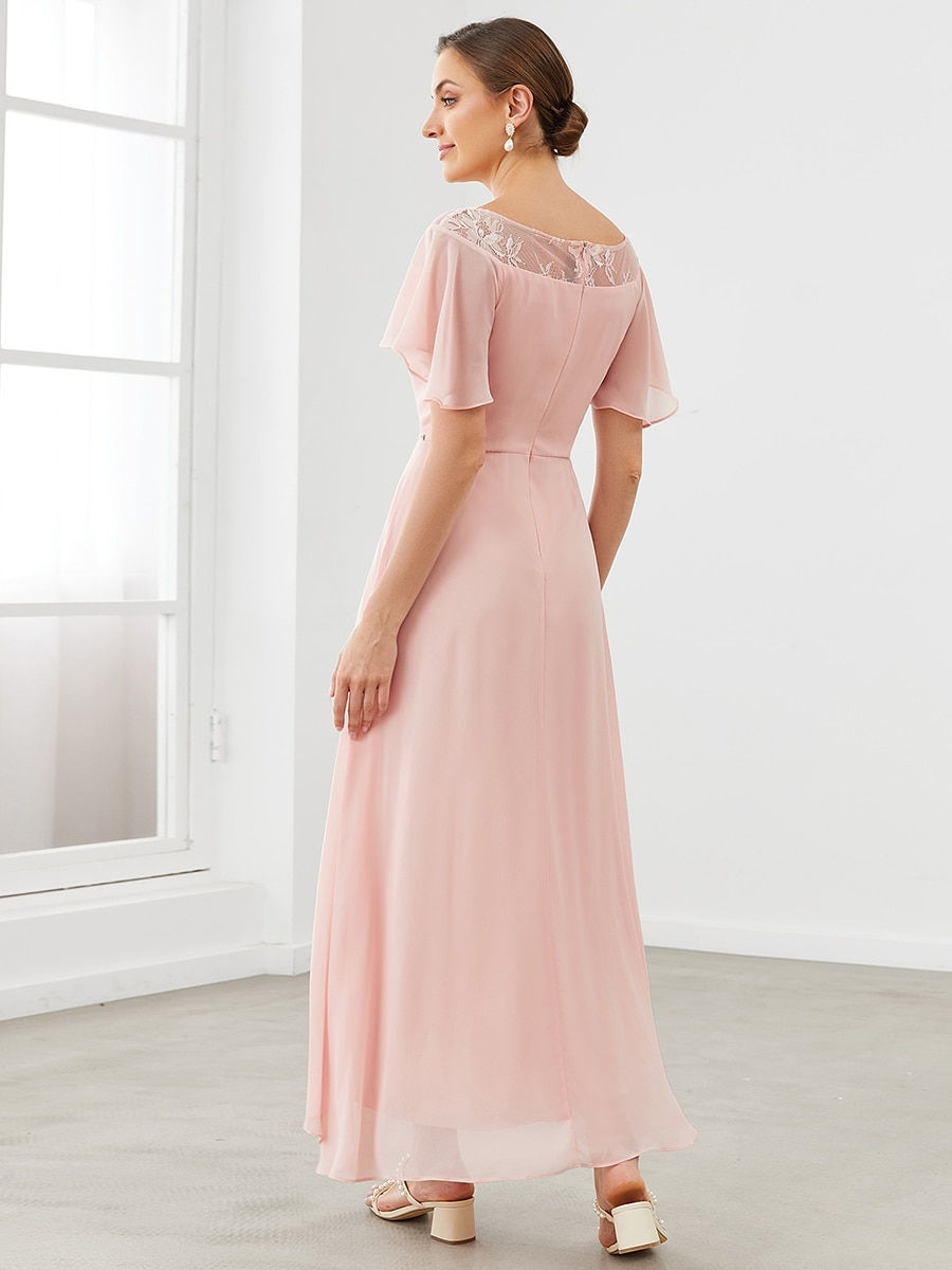 Thumbnail: Ever-Pretty Women's Casual Boat Neck A-Line Midi Dress with Asymmetrical Hems