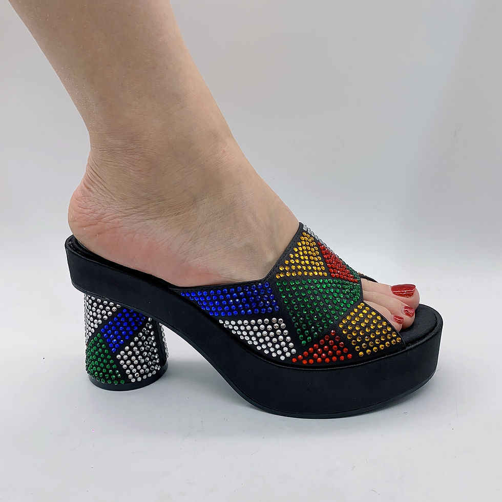 Thumbnail: 2023 Nigerian Sandals Platform Shoes Ladies Party High Heel Open Toe Luxury Wed