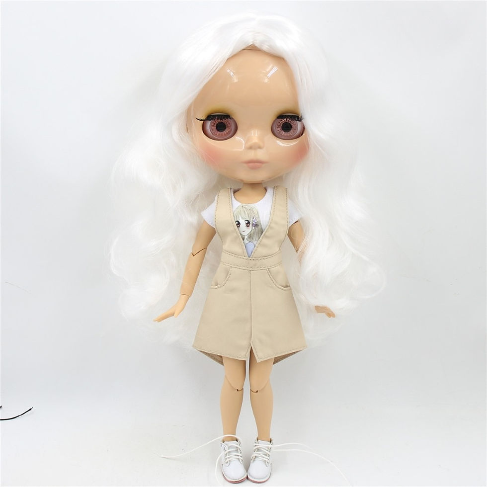 Thumbnail: ICY DBS Blyth doll 1/6 bjd tan skin joint body shiny face 30cm toy girls gift
