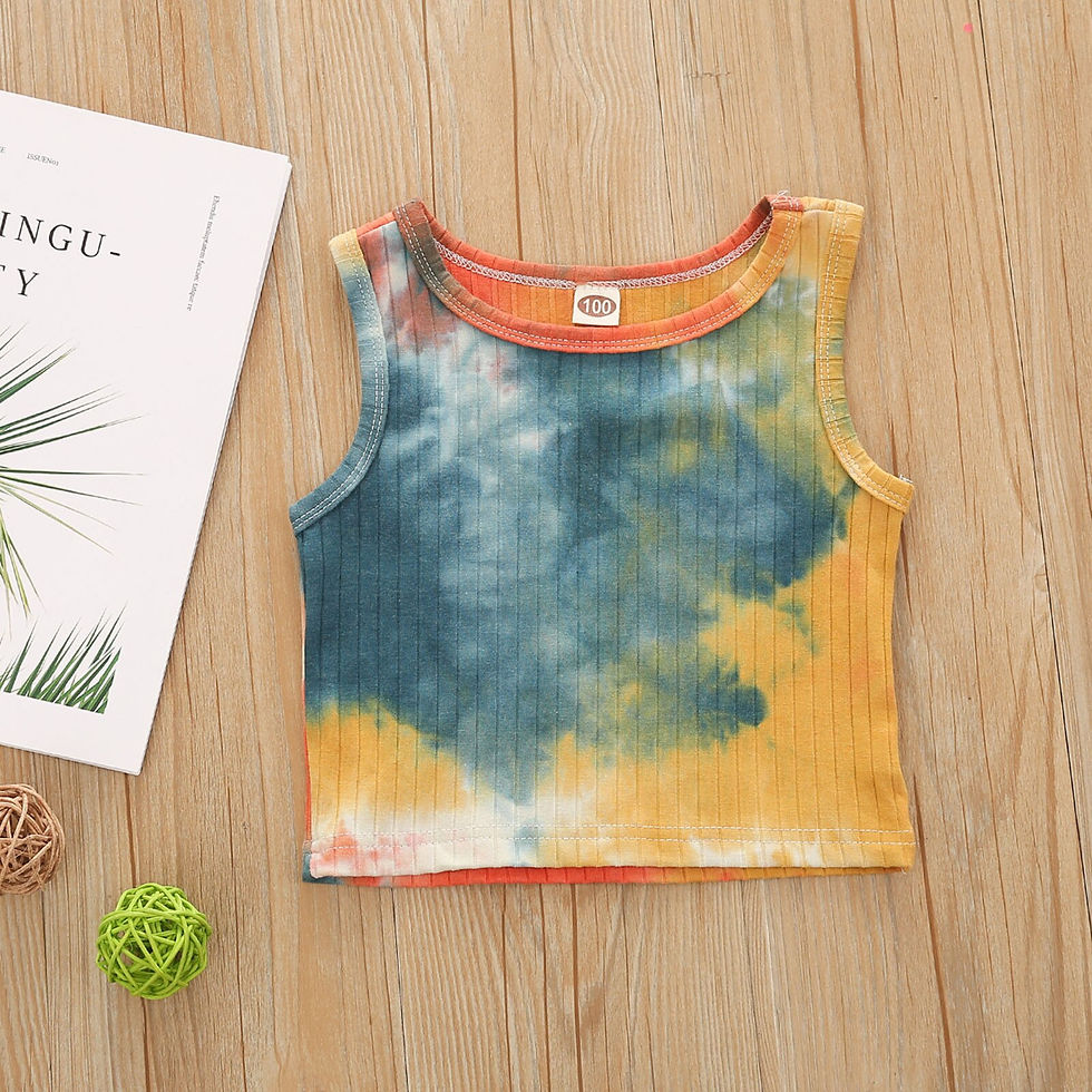 Thumbnail: Toddler Kid Girls Tank Tops Racerback Crop Top Sleeveless Sports Casual Solid