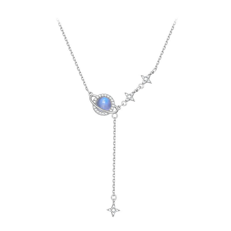 Miniatura: Women's S925 Sterling Silver Star Universe Necklace