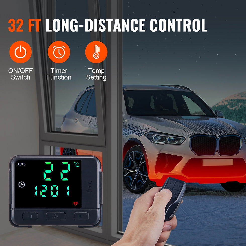 Thumbnail: VEVOR 2/5/8KW Car Heater Diesel Air Heater 12V With Silencer Remote Control Tru