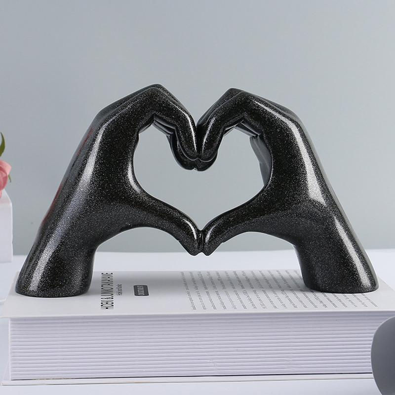 Thumbnail: Europe Style Heart Gesture Sculpture Resin Abstract Hand Love Statue Figurines