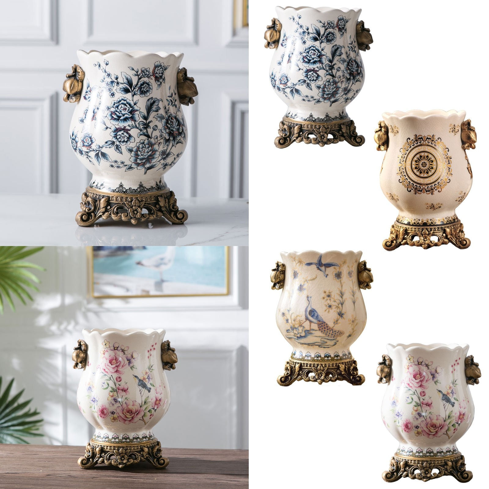 New Retro Ceramic Vase Decoration Ceramic Handicrafts Christmas Decorations And