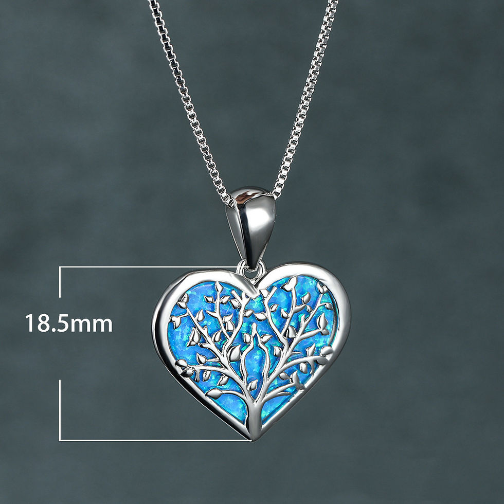 Thumbnail: Women's Creative Fashion Heart-shaped Big Tree Pendant Necklace