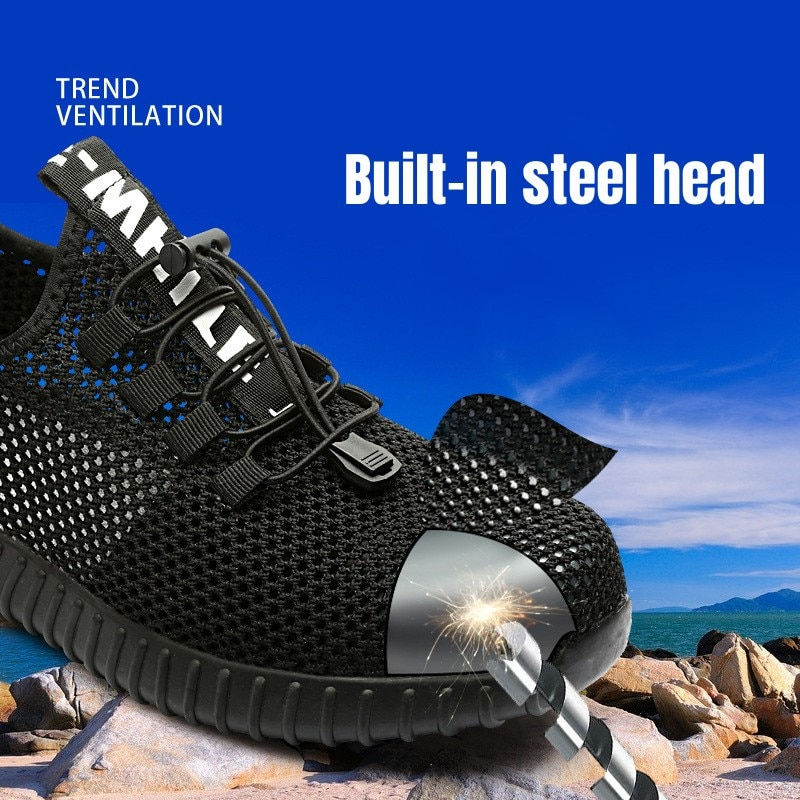 Thumbnail: New Security Shoes Summer Mesh Cold Safety Shoes For Work Non Slip Outdoor Stee