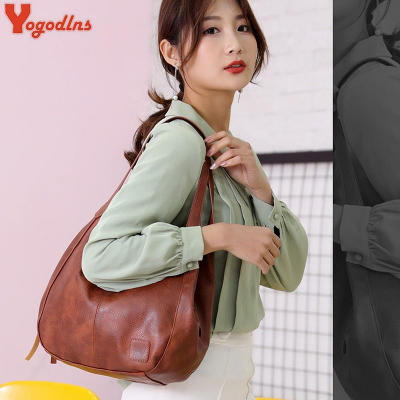 Thumbnail: Yogodlns Vintage Women Hand Bag Designers Luxury Handbags Women Shoulder Tote F