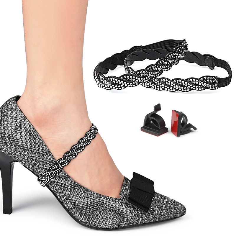 Thumbnail: Women Shoelaces for High Heels Adjustable Ankle Shoe Belt Holding Bundle Shoe L