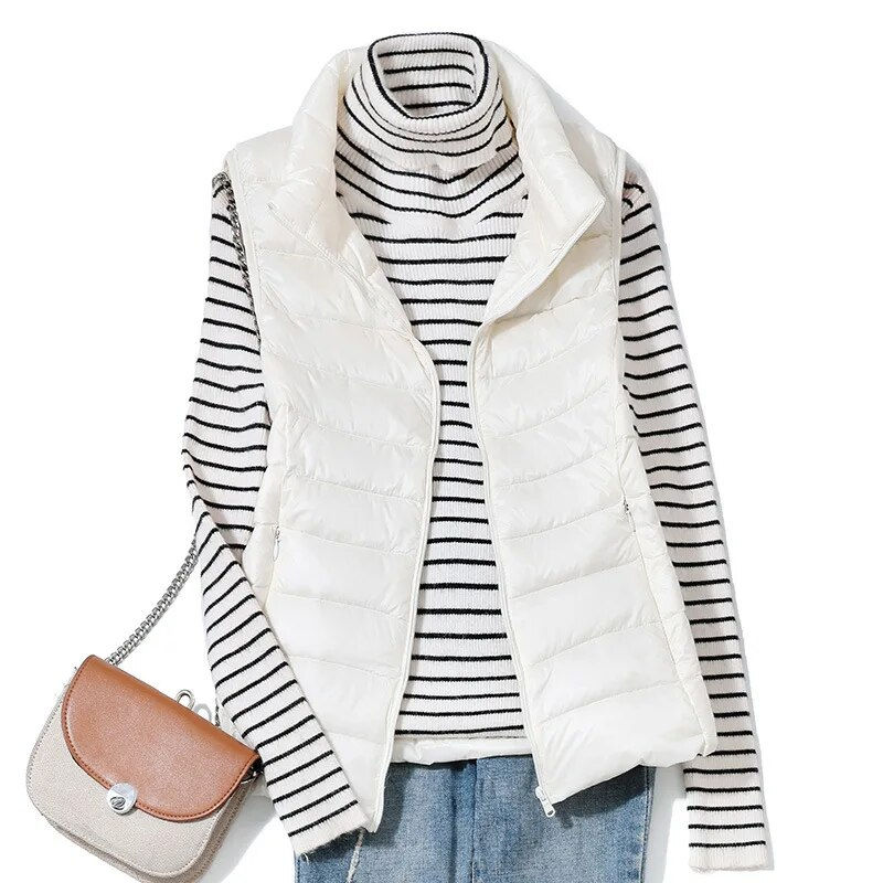 Thumbnail: Autumn Spring Women Lightweight Sleeveless Jackets 2023 New Arrivals Female Off