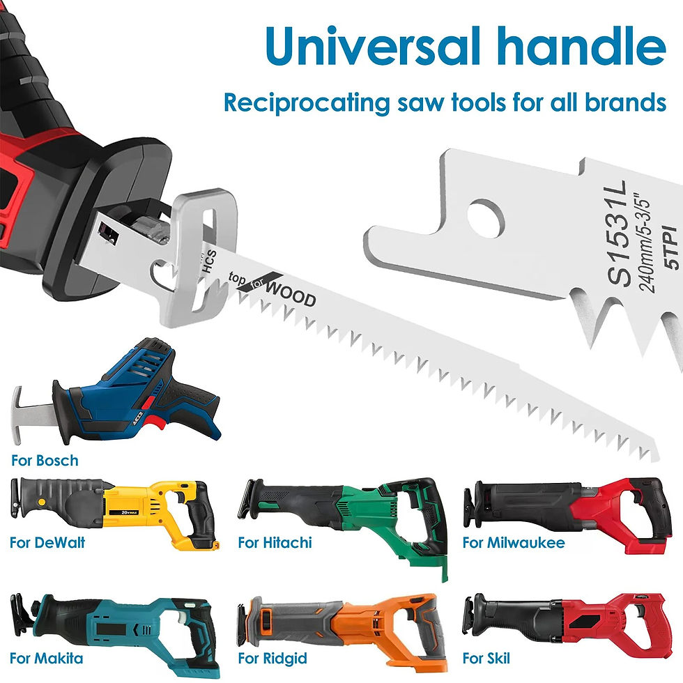 Thumbnail: 12Pcs Reciprocating Saw Blade 6/9 Inch 6/5TPI High Carbon Steel Pruning Saw Bla