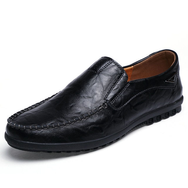 Thumbnail: Men Casual Shoes Luxury Brand Mens Loafers Moccasins Breathable Slip on Black D