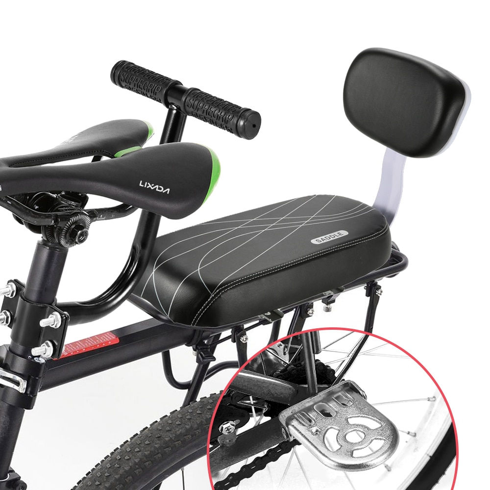 Bike Child Seat Bike Saddle with Back Rest Bicycle Back Seat MTB Bicycle Rear R