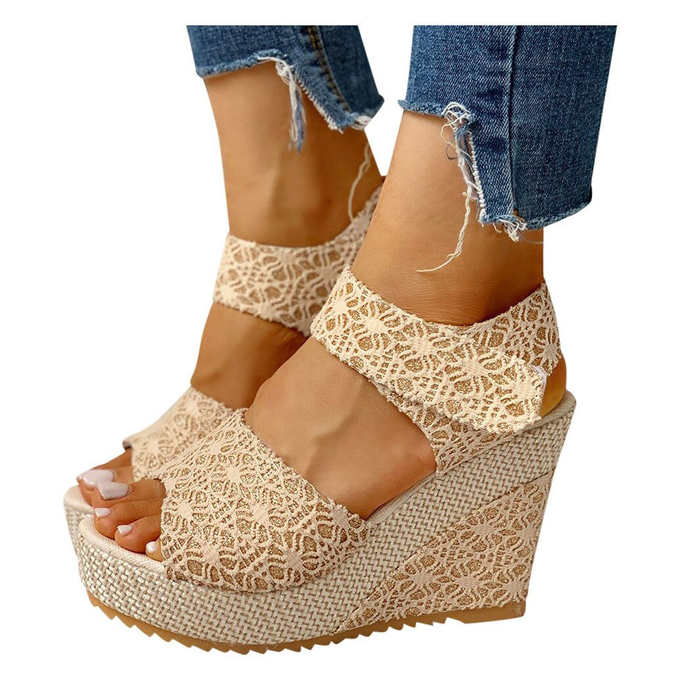 Miniatura: Sandals Women 2021 Woman Flats Women's Ladies Platform Wedges Heel